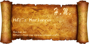 Ház Marianna névjegykártya